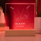 DU & ICH Acrylic Geschenk mit LED Leuchte